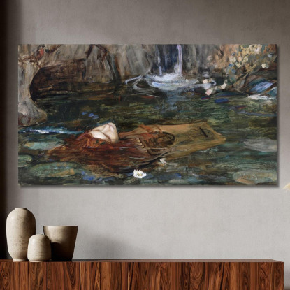 Studio Per Ninfe Che Trovano La Testa Di Orfeo John William Waterhouse jww29 quadro stampato su tela