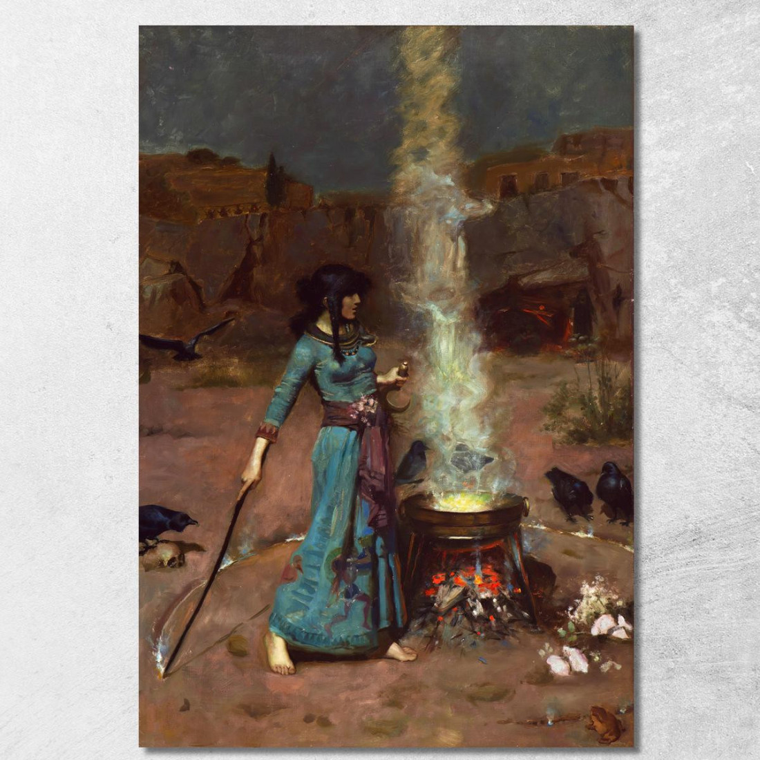 Il Cerchio Magico John William Waterhouse jww34 quadro stampato su tela Il Cerchio Magico John William Waterhouse jww34 quadro stampato su tela