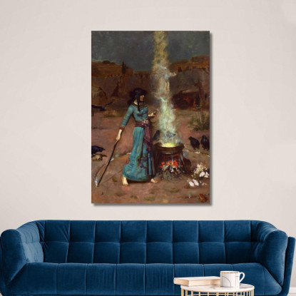 Il Cerchio Magico John William Waterhouse jww34 quadro stampato su tela
