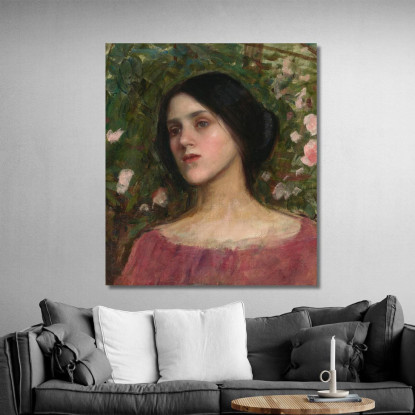 Il Pergolato Di Rose John William Waterhouse jww36 quadro stampato su tela