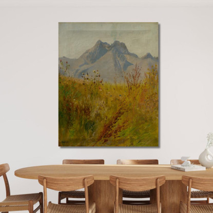 Picco Lomnický Ladislav Mednyánszky lmd40 quadro stampato su tela