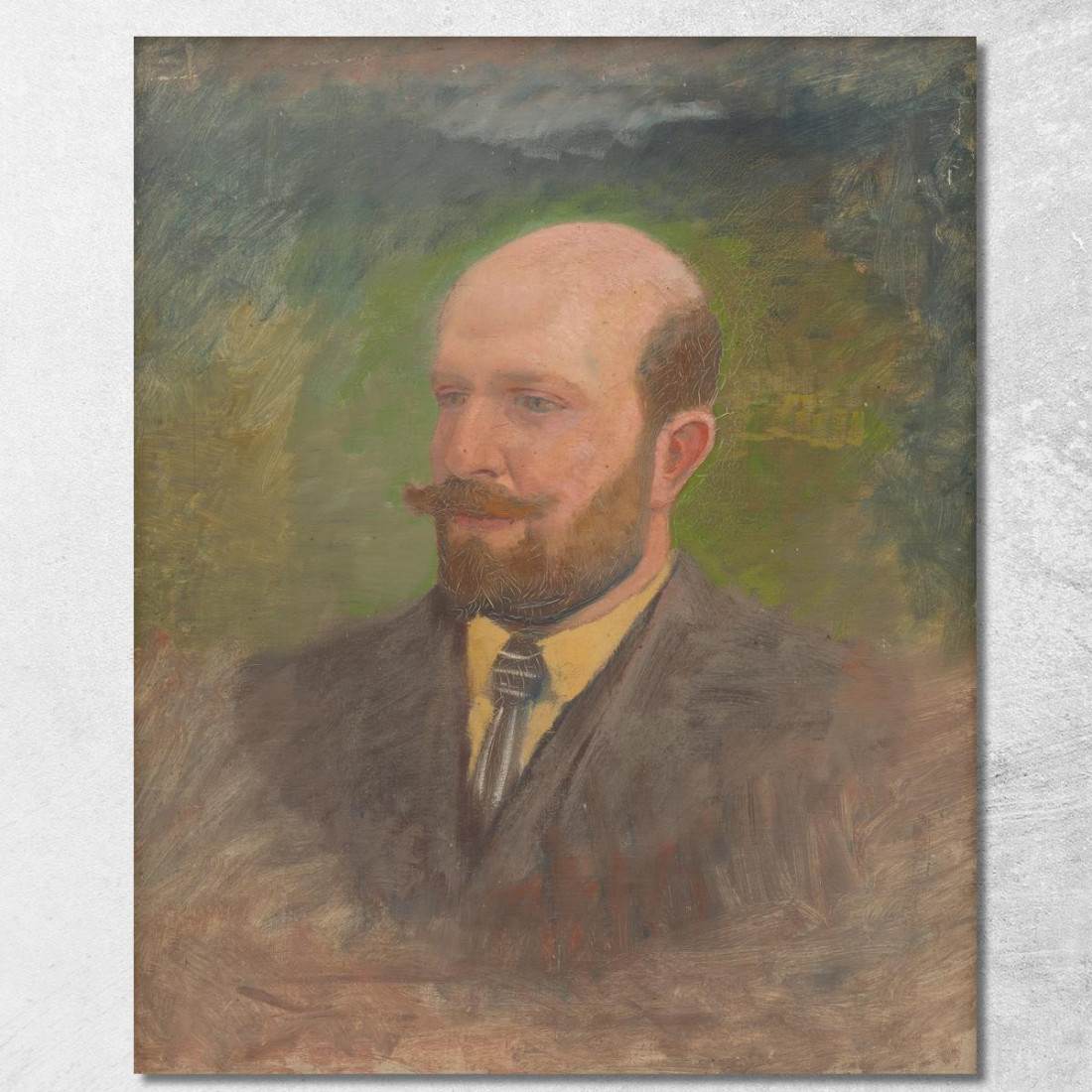 Ritratto Di Un Uomo Con Cravatta Ladislav Mednyánszky lmd54 quadro stampato su tela Ritratto Di Un Uomo Con Cravatta Ladislav Mednyánszky lmd54 quadro stampato su tela