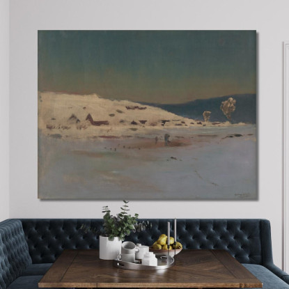 Paesaggio Invernale 2 Ladislav Mednyánszky lmd65 quadro stampato su tela