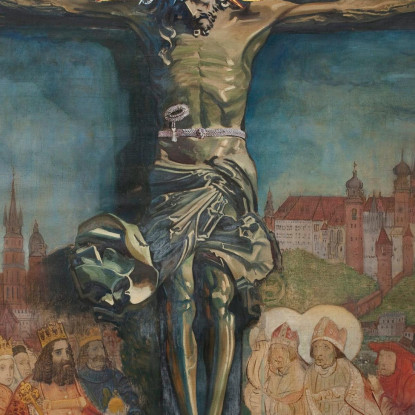 Cristo Sulla Croce Leon Wyczółkowski lwy7 quadro stampato su tela