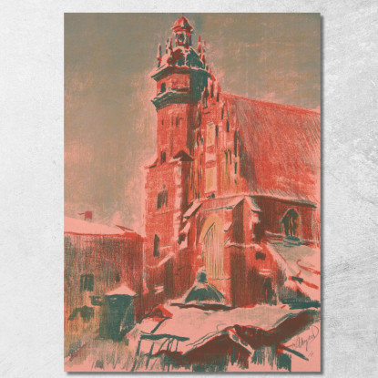 Chiesa Del Corpus Christi A Cracovia Leon Wyczółkowski lwy10 quadro stampato su tela