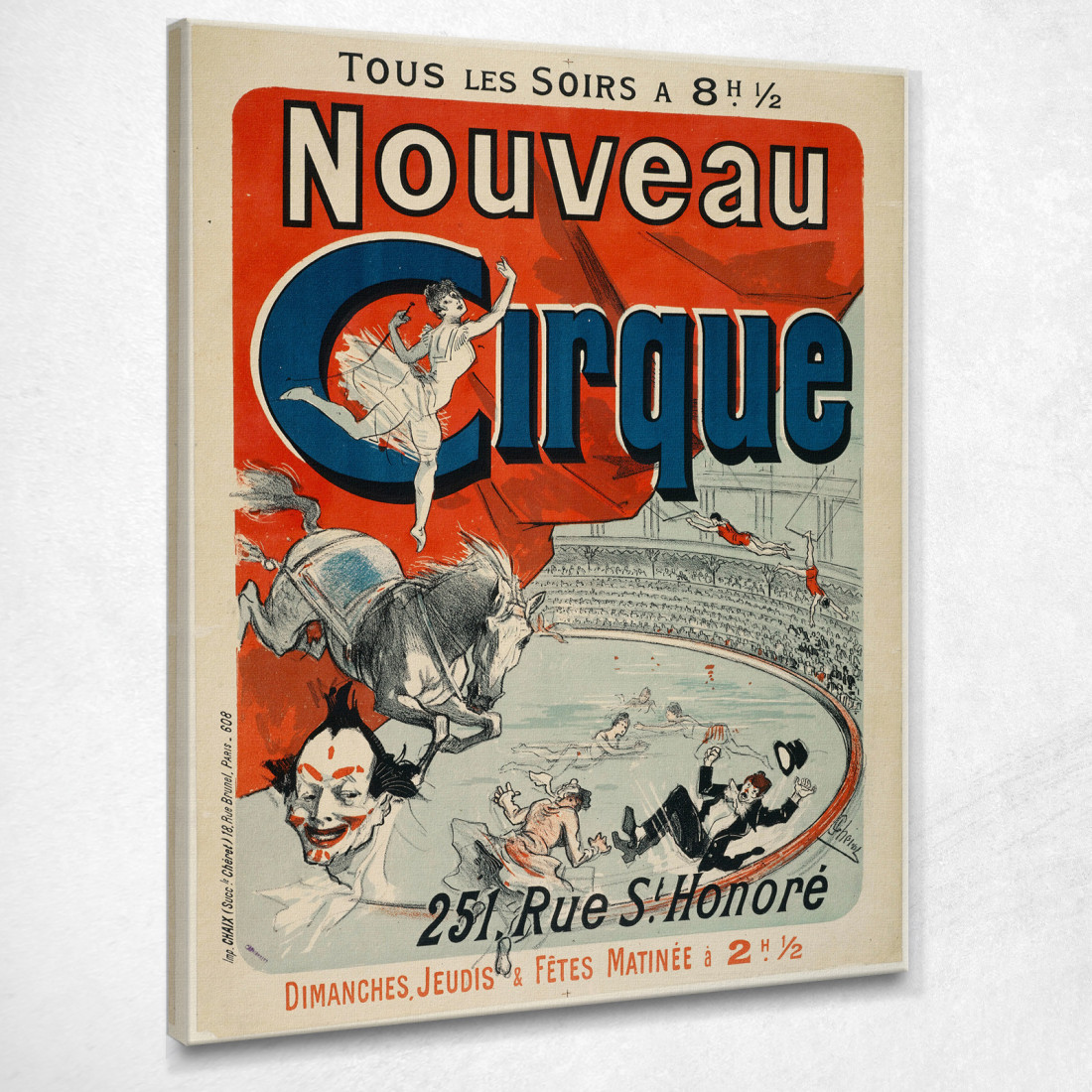 Nuovo Circo 251 Rue St Honoré Jules Chéret jch79 quadro stampato su tela Nuovo Circo 251 Rue St Honoré Jules Chéret jch79 quadro stampato su tela
