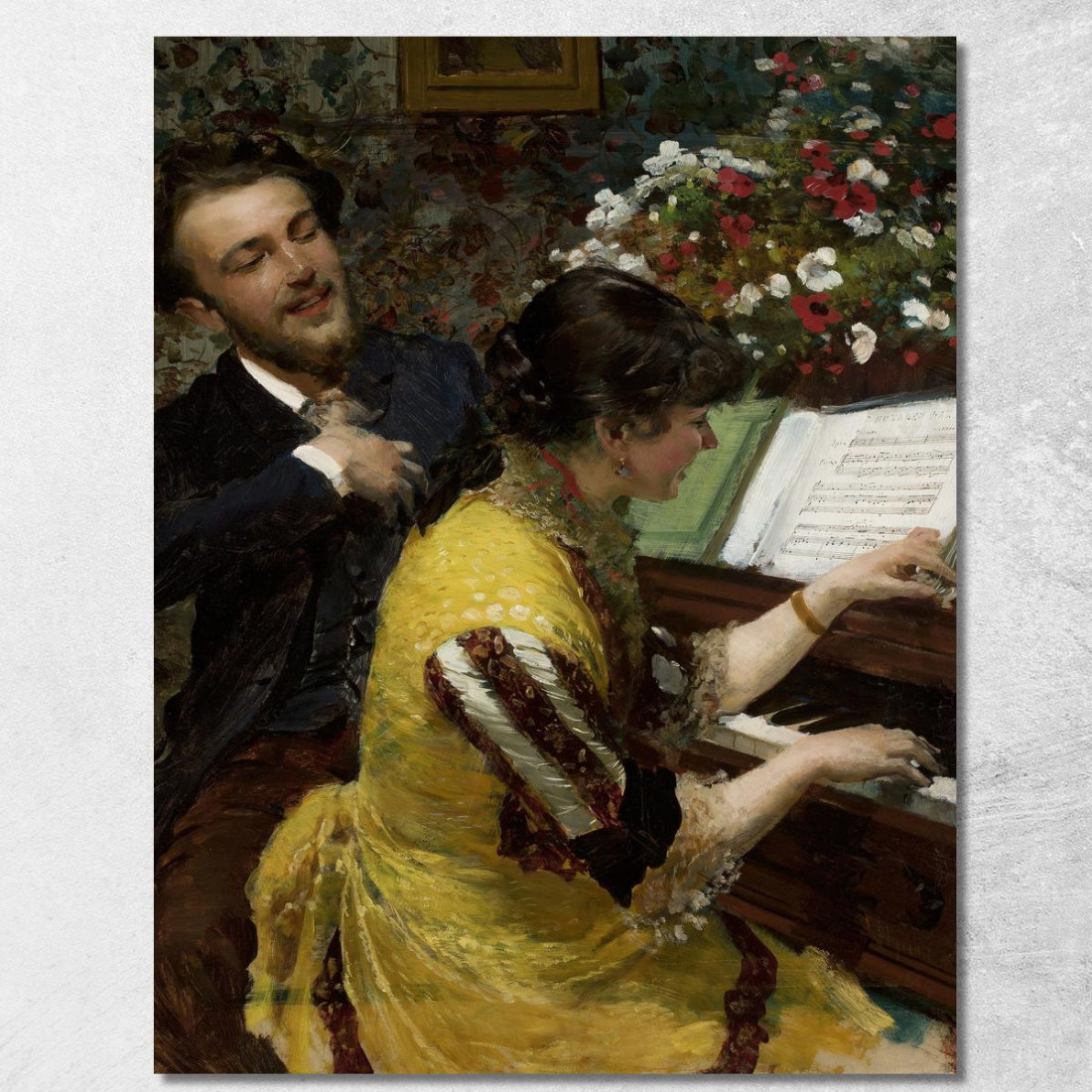 Ho Visto Una Volta – Scena Al Pianoforte Leon Wyczółkowski lwy67 quadro stampato su tela