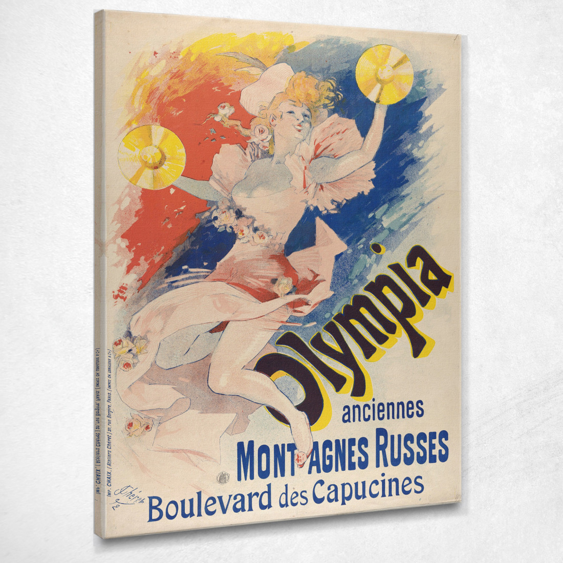 Vecchie Montagne Russe Di Olympia Jules Chéret jch81 quadro stampato su tela Vecchie Montagne Russe Di Olympia Jules Chéret jch81 quadro stampato su tela