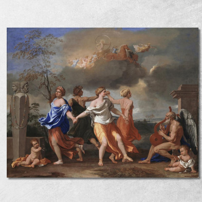 Una Danza Alla Musica Del Tempo Nicolas Poussin nps1 quadro stampato su tela