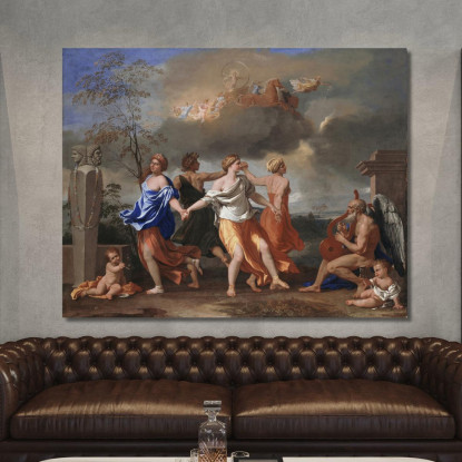 Una Danza Alla Musica Del Tempo Nicolas Poussin nps1 quadro stampato su tela