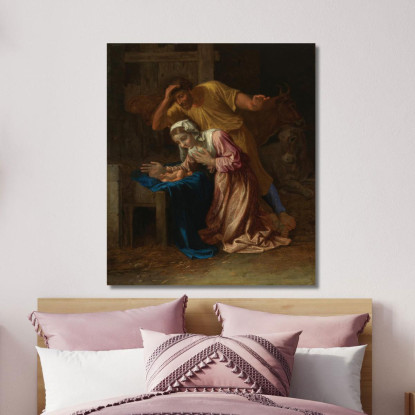 Nascita Di Cristo Nicolas Poussin nps7 quadro stampato su tela