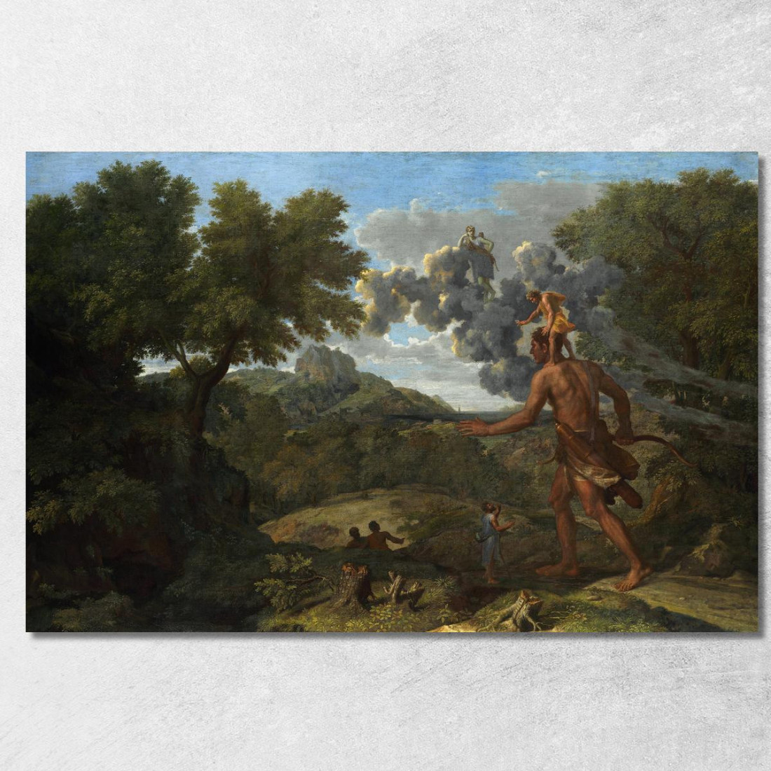 Orione Cieco Alla Ricerca Del Sole Nascente Nicolas Poussin nps8 quadro stampato su tela