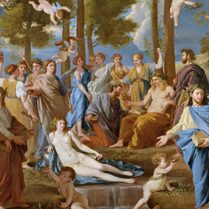 Il Parnaso Nicolas Poussin nps9 quadro stampato su tela