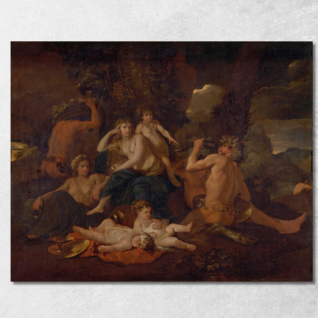 L'Infanzia Di Bacco Nicolas Poussin nps17 quadro stampato su tela L'Infanzia Di Bacco Nicolas Poussin nps17 quadro stampato su tela