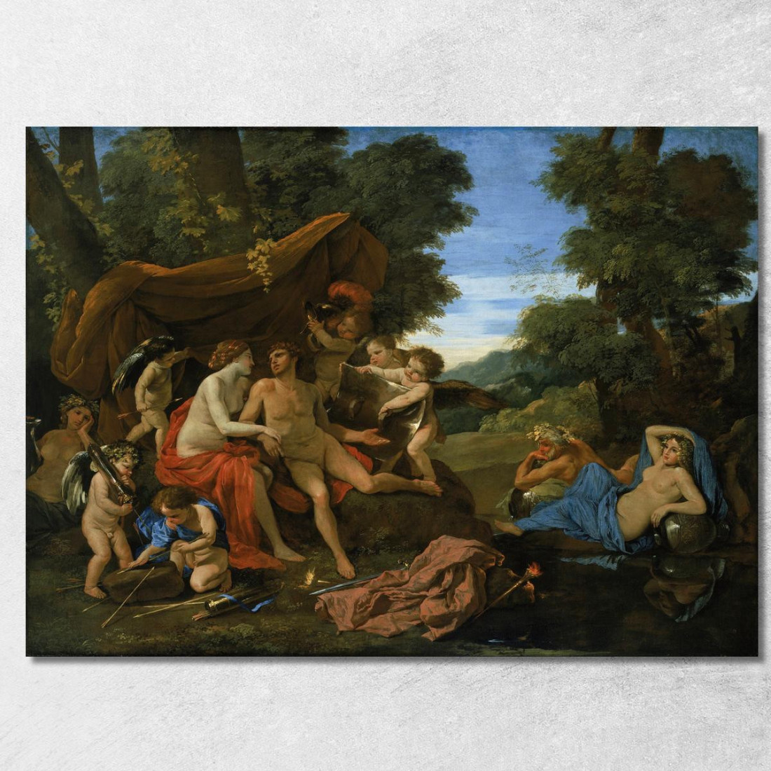 Marte E Venere Nicolas Poussin nps18 quadro stampato su tela Marte E Venere Nicolas Poussin nps18 quadro stampato su tela