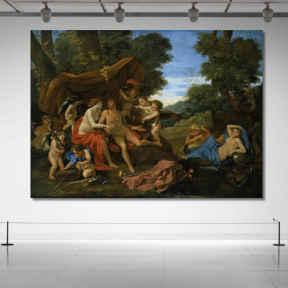 Marte E Venere Nicolas Poussin nps18 quadro stampato su tela