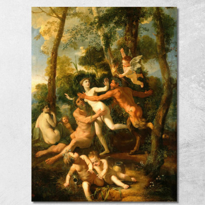 Pan E Siringa Nicolas Poussin nps21 quadro stampato su tela