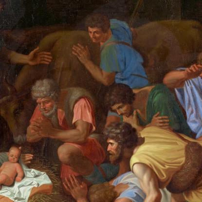 L'Adorazione Dei Pastori Nicolas Poussin nps28 quadro stampato su tela