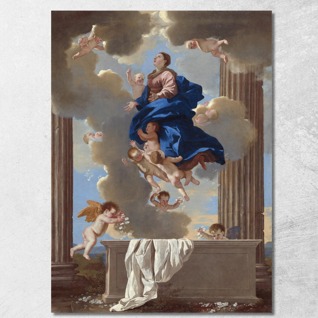 L'Assunzione Della Vergine Nicolas Poussin nps29 quadro stampato su tela