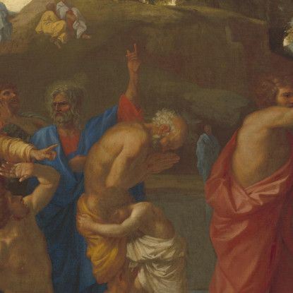 Il Battesimo Di Cristo Nicolas Poussin nps30 quadro stampato su tela