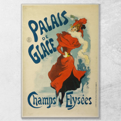 Palazzo Del Ghiaccio Champs Elysées Jules Chéret jch85 quadro stampato su tela
