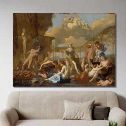 L'Impero Di Flora Nicolas Poussin nps38 quadro stampato su tela