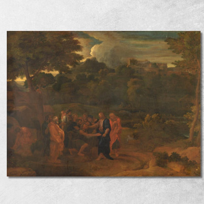 La Guarigione Dei Due Ciechi Di Gerico Nicolas Poussin nps39 quadro stampato su tela