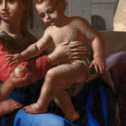 La Sacra Famiglia Sui Gradini Nicolas Poussin nps40 quadro stampato su tela