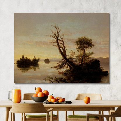Scena Di Un Lago Americano Thomas Cole tcl5 quadro stampato su tela