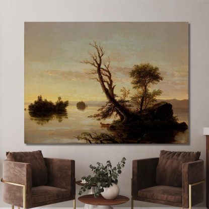 Scena Di Un Lago Americano Thomas Cole tcl5 quadro stampato su tela