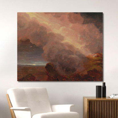 Nuvole Sulla Cima Della Montagna Thomas Cole tcl8 quadro stampato su tela