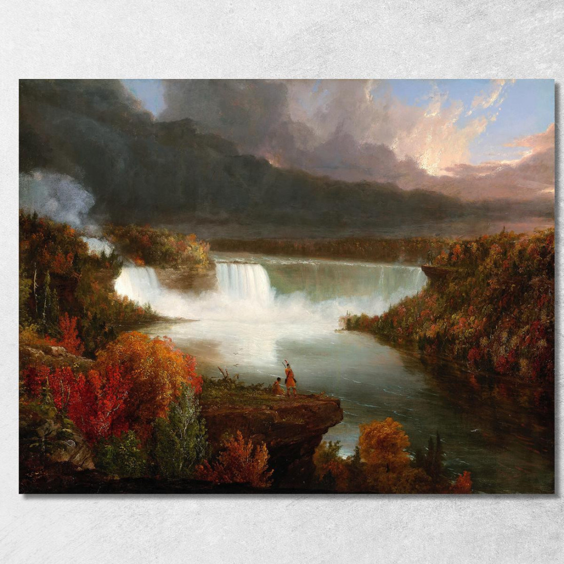 Veduta Distante Delle Cascate Del Niagara Thomas Cole tcl11 quadro stampato su tela Veduta Distante Delle Cascate Del Niagara Thomas Cole tcl11 quadro stampato su tela