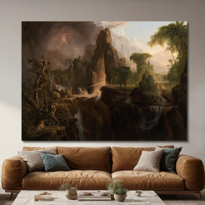 Cacciata Dal Giardino Dell'Eden Thomas Cole tcl13 quadro stampato su tela