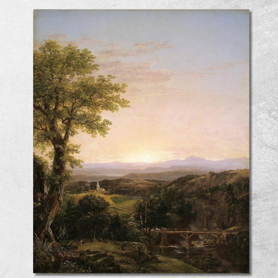 Paesaggio Del New England Thomas Cole tcl24 quadro stampato su tela Paesaggio Del New England Thomas Cole tcl24 quadro stampato su tela