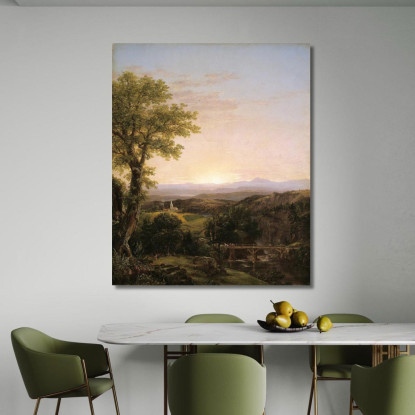 Paesaggio Del New England Thomas Cole tcl24 quadro stampato su tela