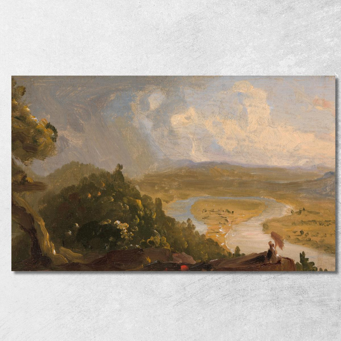 Schizzo Per "Veduta Dal Monte Holyoke Northampton Massachusetts Dopo Un Temporale: Il Gomito" Thomas Cole tcl28 quadro stampato