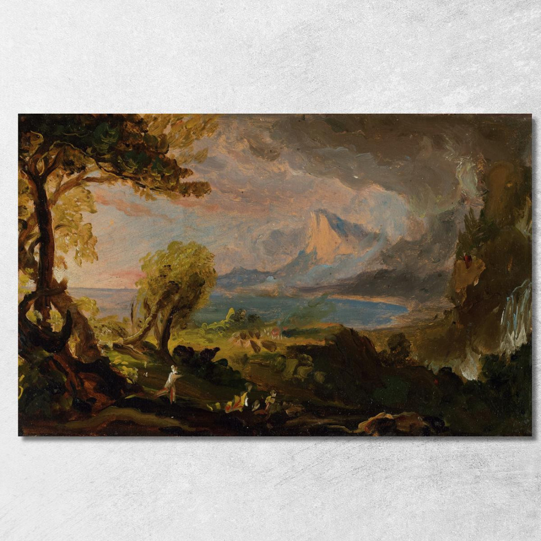 Il Corso Dell'Impero: Lo Stato Selvaggio Thomas Cole tcl33 quadro stampato su tela Il Corso Dell'Impero: Lo Stato Selvaggio Thomas Cole tcl33 quadro stampato su tela