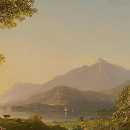 Il Mulino: Tramonto Thomas Cole tcl39 quadro stampato su tela