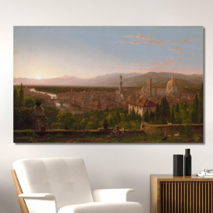 Veduta Di Firenze 2 Thomas Cole tcl54 quadro stampato su tela