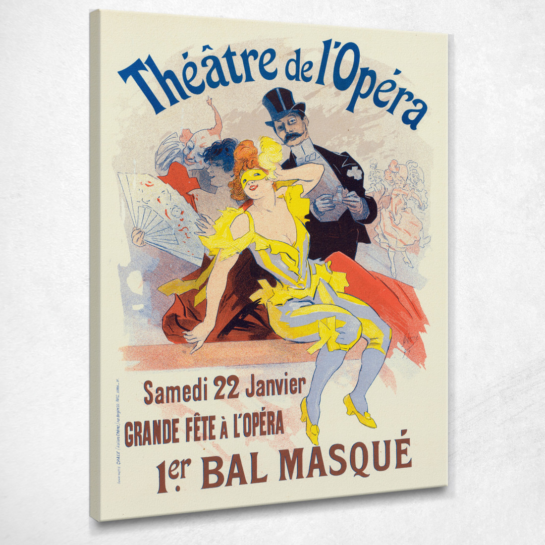 Locandina Del 1° Ballo In Maschera La Grande Festa All'Opera Il 22 Gennaio Jules Chéret jch95 quadro stampato su tela Locandina Del 1° Ballo In Maschera La Grande Festa All'Opera Il 22 Gennaio Jules Chéret jch95 quadro stampato su tela