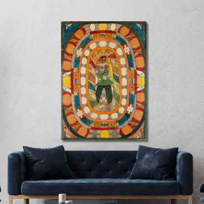 Il Vulcano Bandaisan E Il Ghiacciaio Gigante In Giappone Adolf Wölfli awl4 quadro stampato su tela