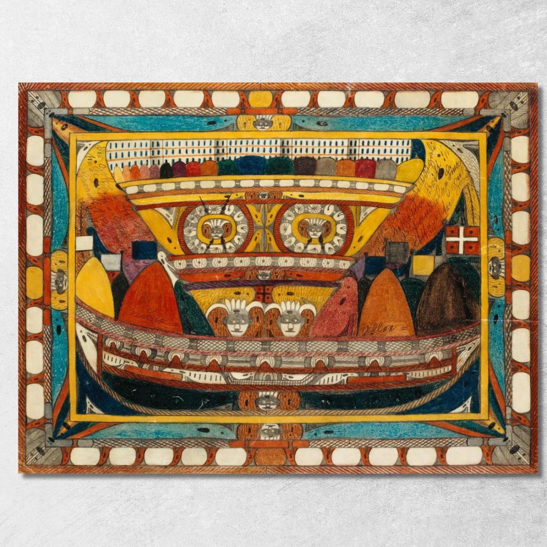 Il Dio Padre Fulmine Trasparente Del Gigante Adolf Wölfli awl5 quadro stampato su tela Il Dio Padre Fulmine Trasparente Del Gigante Adolf Wölfli awl5 quadro stampato su tela