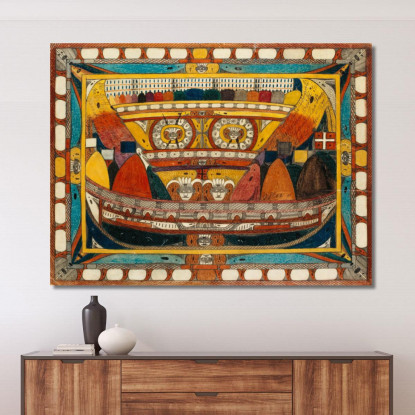 Il Dio Padre Fulmine Trasparente Del Gigante Adolf Wölfli awl5 quadro stampato su tela