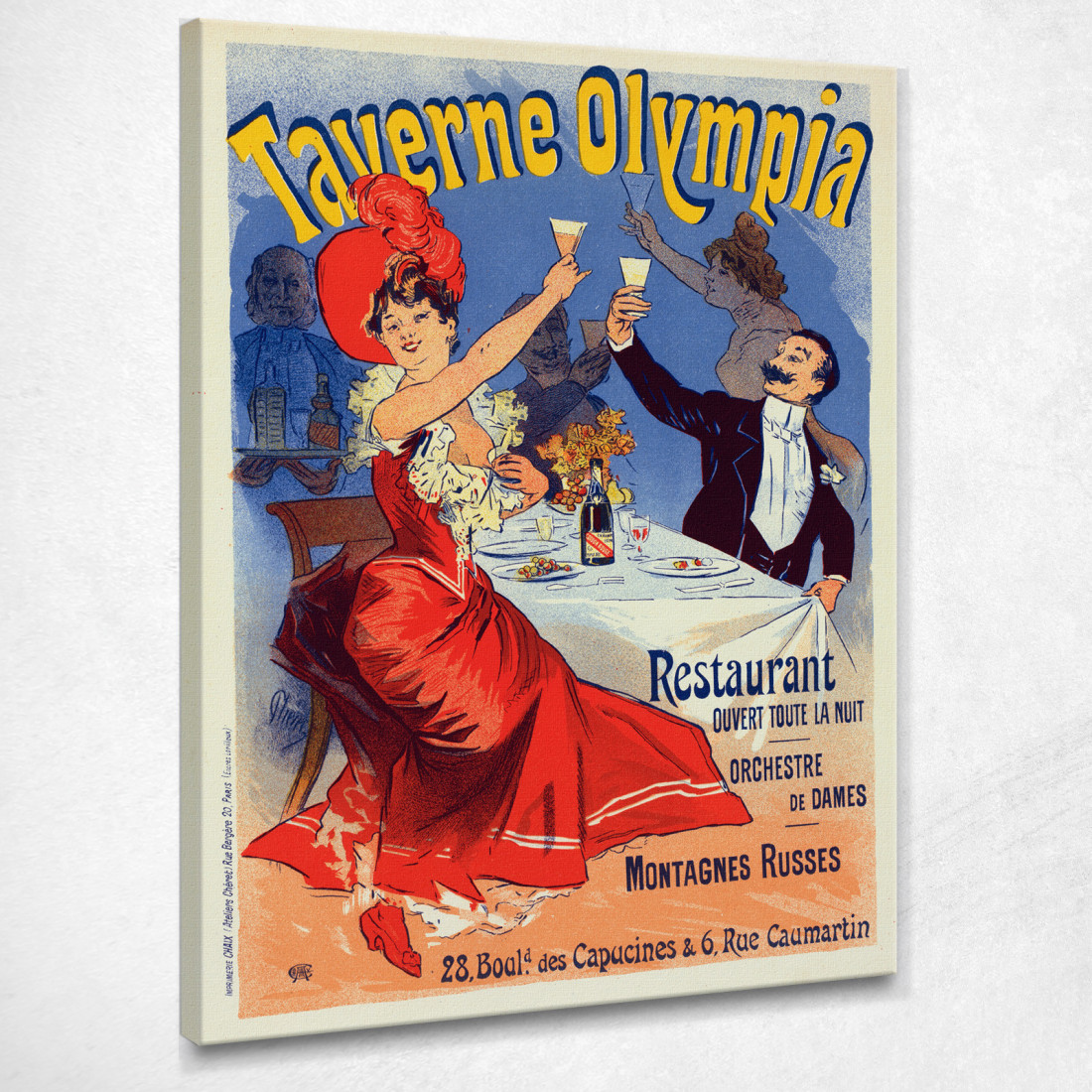 Taverna Olimpia Jules Chéret jch106 quadro stampato su tela Taverna Olimpia Jules Chéret jch106 quadro stampato su tela