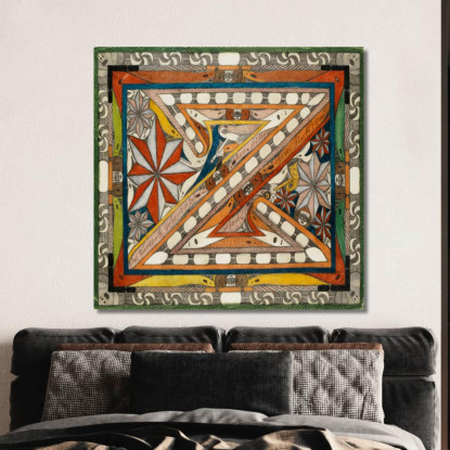 Il Quarantt Zohrn Detto Anche Zohohrn E Ziohn Stella Gigante Adolf Wölfli awl7 quadro stampato su tela