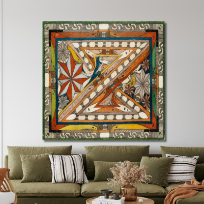 Il Quarantt Zohrn Detto Anche Zohohrn E Ziohn Stella Gigante Adolf Wölfli awl7 quadro stampato su tela