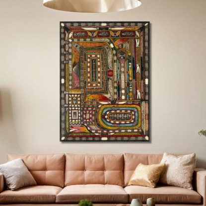 Hasli - Thal Nell’Oberland Bernese Adolf Wölfli awl20 quadro stampato su tela