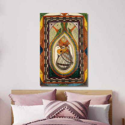 Musicante Adolf Wölfli awl26 quadro stampato su tela