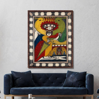 Il Trono - Alpi - Roosali Di Skt. Adolf Adolf Wölfli awl38 quadro stampato su tela
