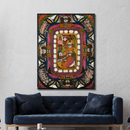 Santa Adolfina Della Valle Del Camaleonte In Cina Asia Adolf Wölfli awl39 quadro stampato su tela